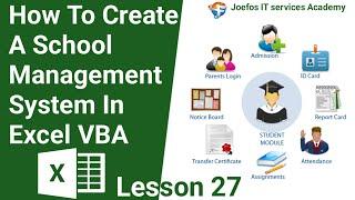 How To Create A School Management System in Microsoft Excel | Step-by-Step Tutorial Lesson 27