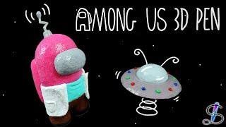 3D Pen | Among Us | Pink Character with Ufo