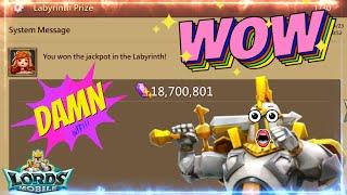 WINNING 18 MILLION GEMS JACKPOT! GEM GIVEAWAY! Lords Mobile