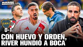 CON HUEVO Y ORDEN, RIVER HUNDIÓ A BOCA (LE GANÓ 1 A 0) / AZZARO REACCIÓN Y ANÁLISIS