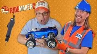 Handyman Hal builds RC Car with his Friend Benji | Fun at Ridemakerz building monster car