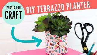 DIY Clay Terrazzo Planter