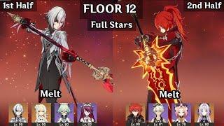 Arlecchino Melt + Diluc Melt | 5.3 Spiral Abyss Floor 12 9 Stars | Genshin Impact