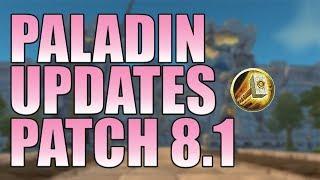 Paladin Changes - BfA Patch 8.1: Tides of Vengeance