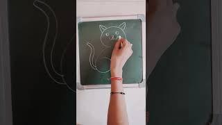 Easy tricky cat drawing shortcut ️#like #art #drawing #painting #artist #views #shortsfeed #su