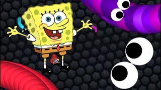 Slither.io CODE - SPONGEBOB SKIN GAMEPLAY - WORLD RECORD Unlimited Length (SLITHER.IO VIP 3.4)