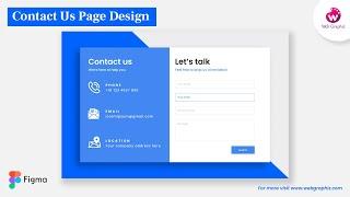 How to design Contact Form Mockup in Figma | WebGraphiz