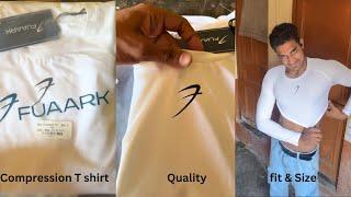 Fuaark compression T-Shirt unboxing, Review, Fit, Size, colour, #Fuaark #CompressionTshirts