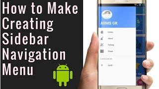 How to Creating Sidebar Navigation Menu in android studio