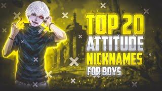 Nicknames 20  For Boys  | Attitude Names For free fire  | Best Names