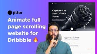 Full Page Website Scroll Animation for Dribbble