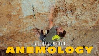 Jonathan Siegrist goes to battle on  "Anemology" (5.15b)