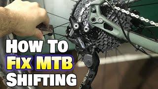 How To Fix MTB Shifting | Adjust Rear Derailleur Limit Screws and Indexing