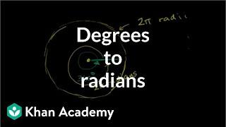 Example: Converting degrees to radians | Trigonometry | Khan Academy