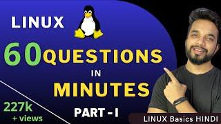 PART 1 | 60 Linux Questions for Job Interview Preparation in Hindi in 60 min with Answer | Linux QnA