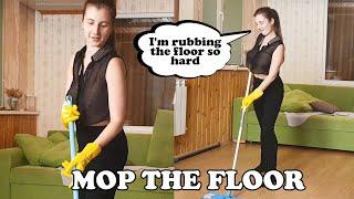 Mop the floor in a sheer shirt