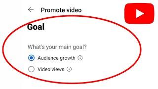 promote video goals what's your main goal audience growth video views