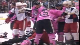 Bench Clearing Hockey Brawl - Rockford vs Grand Rapids - AHL