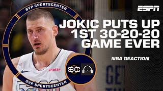 NBA REACTION  Nikola Jokic makes history in Nuggets’ OT win vs. Suns | SC with SVP