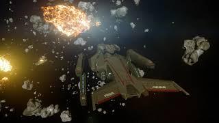 Star Citizen Redeemer and Ares taking down an Idris