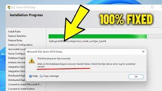Wait on the Database Engine recovery handle failed SQL Server in Windows 11/10/7 - How To Fix Error