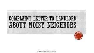 How to Write a Letter to the Landlord about Noisy Neighbors