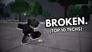 TOP 10 Most BROKEN SAITAMA TECHS to Master I The Strongest Battlegrounds