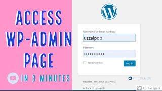 Can't access wp-admin page।। Enter wordpress website dashboard in 3 minutes!!