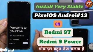 Install PixelOS Android 13 Stable On Redmi 9T Redmi 9 Power اردو हिन्दी