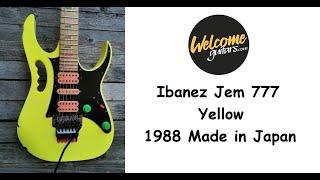 1988 Ibanez JEM 777 Yellow Steve Vai With hard case