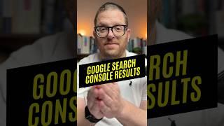 Google Search Console search console results