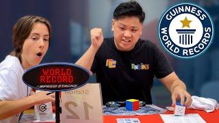 Fastest 3x3x3 Cube Solve EVER! - Guinness World Records