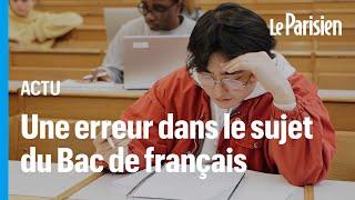 Une erreur s’est glissée dans le sujet du bac français, les élèves paniqués