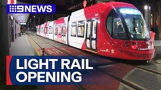 Parramatta's light rail opens, after 5-years in the making | 9 News Australia