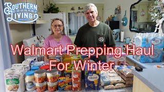 Walmart Prepping Haul For Winter  --  Living On Social Security