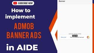 How to implement ADMOB BANNER ADS in AIDE