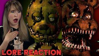 NEW FNAF FAN REACTS TO FIVE NIGHTS AT FREDDY'S 3 & 4 LORE