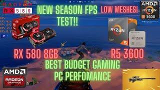 RX 580 + Ryzen 5 3600 Fortnite Ranked FPS Benchmark test | Performance mode |Ch5 S3 New 20GB Update