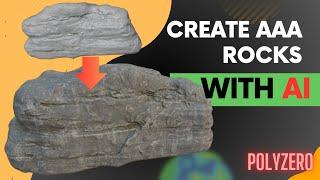 How to Create AAA Rocks for games using AI - Blender - Substance Painter _ Full Process