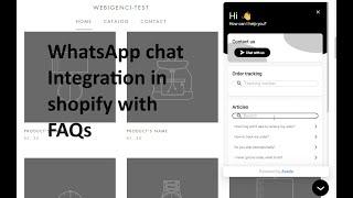 How to add whatsapp chat in shopify for free | whatsapp integration with faqs