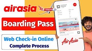 AirAsia Check in full process | AirAsia boarding pass online | Web checkin airasia flight | SRG