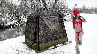 Мультисезонная мобильная баня-палатка Морж с печью Мобиба Медиана
