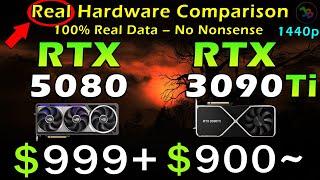 RTX 5080 vs RTX 3090 Ti | REAL Test in 10 Games | 1440p | Rasterization, Ray Tracing, DLSS 4 MFG