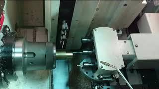 Furniture lock processing on HC-30 with Y-axis milling device + B-axis side drilling device