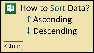 How to Sort Excel Data in Ascending or Descending Order