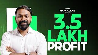 3.5 Lakhs in profit | Options trading | Finacademy