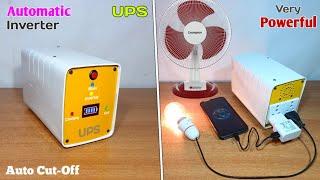 How to Make a Fully Automatic UPS/Inverter  || Powerful Inverter 12V to 220V