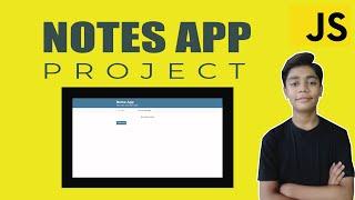 JAVASCRIPT Course Project Based Learning - Notes App Using Javascript