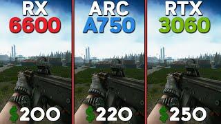 RX 6600 vs ARC A750 vs RTX 3060 | Tested in 15 games