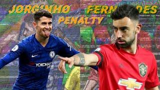 Jorginho vs Bruno Fernandes penalty technique